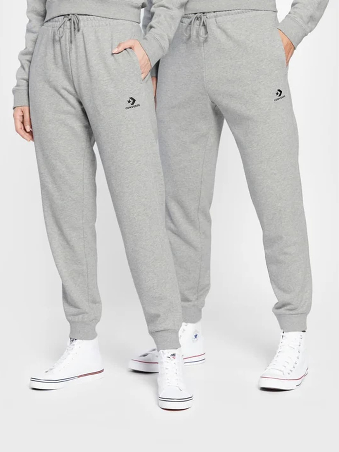 

Converse Unisex Go-To Embroidered Star Chevron French Terry Sweatpant, Grey