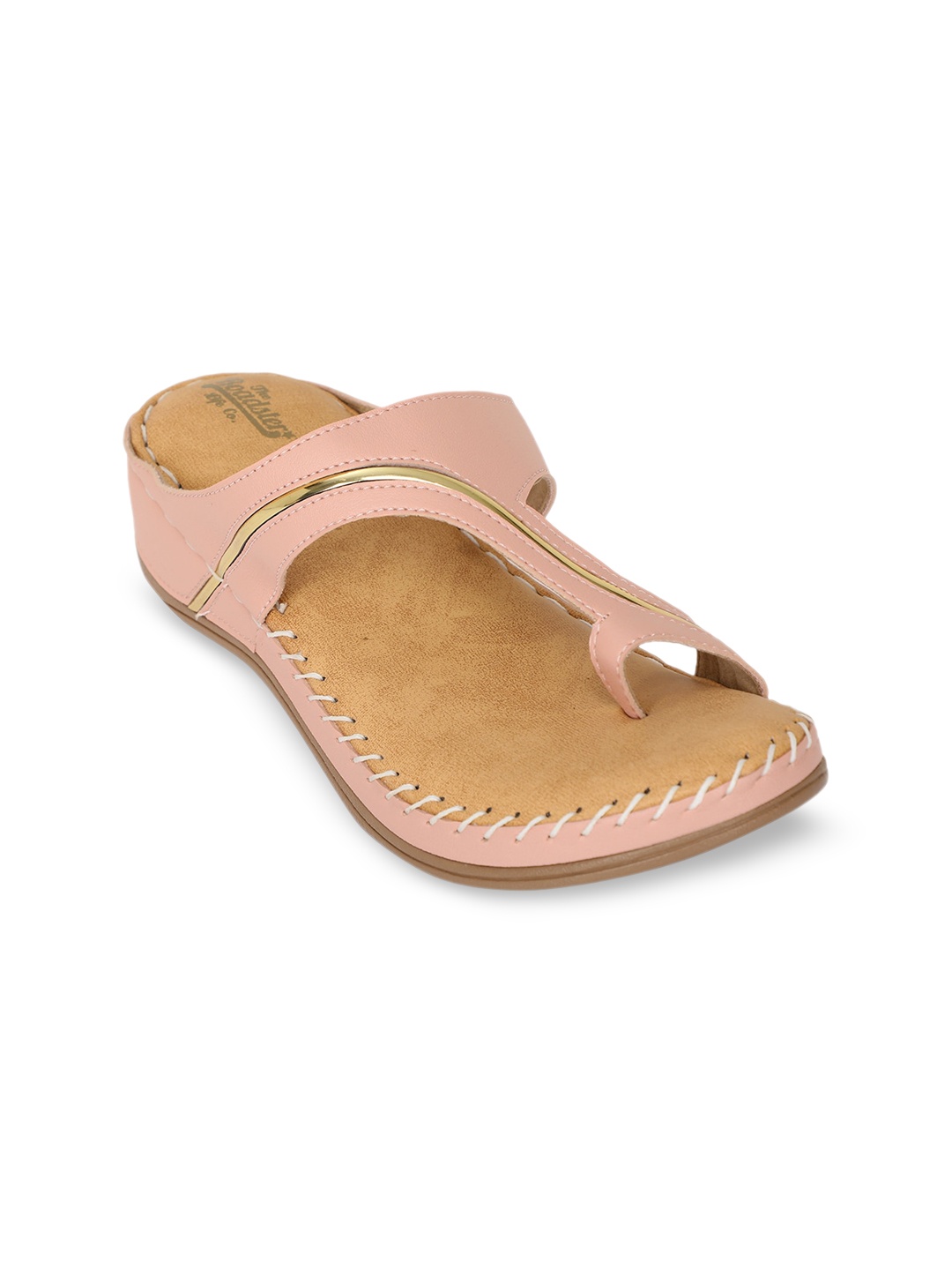 

The Roadster Lifestyle Co. Side Stitch Detail One Toe Flats, Pink