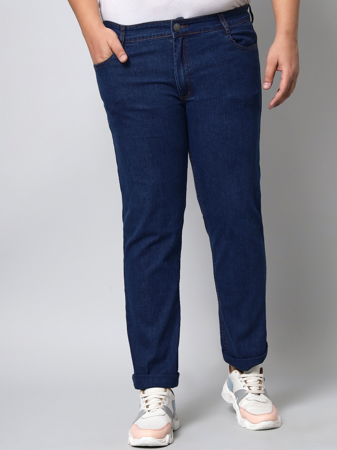 

STUDIO NEXX Men Relaxed Fit Clean Look Stretchable Jeans, Blue