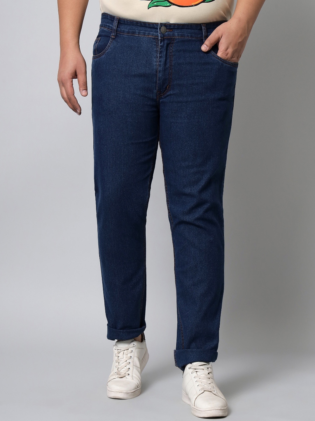 

STUDIO NEXX Men Blue Slim Fit Mid-Rise Clean Look Stretchable Jeans