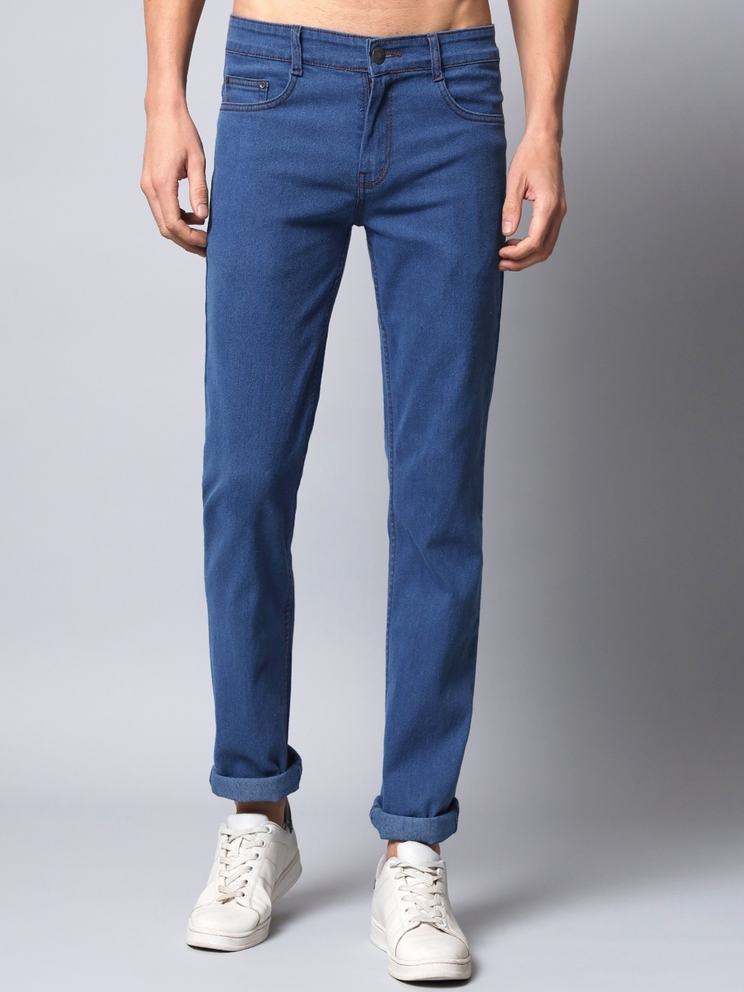 

STUDIO NEXX Men Blue Relaxed Fit Mid-Rise Clean Look Coloured Stretchable Jeans