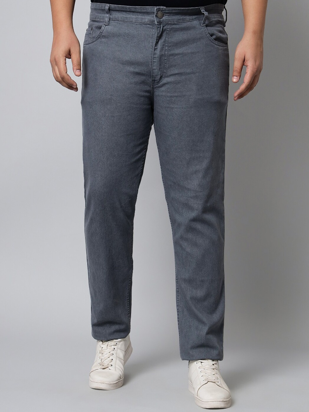 

STUDIO NEXX Men Mid-Rise Clean Look Light Fade Slim Fit Stretchable Jeans, Grey