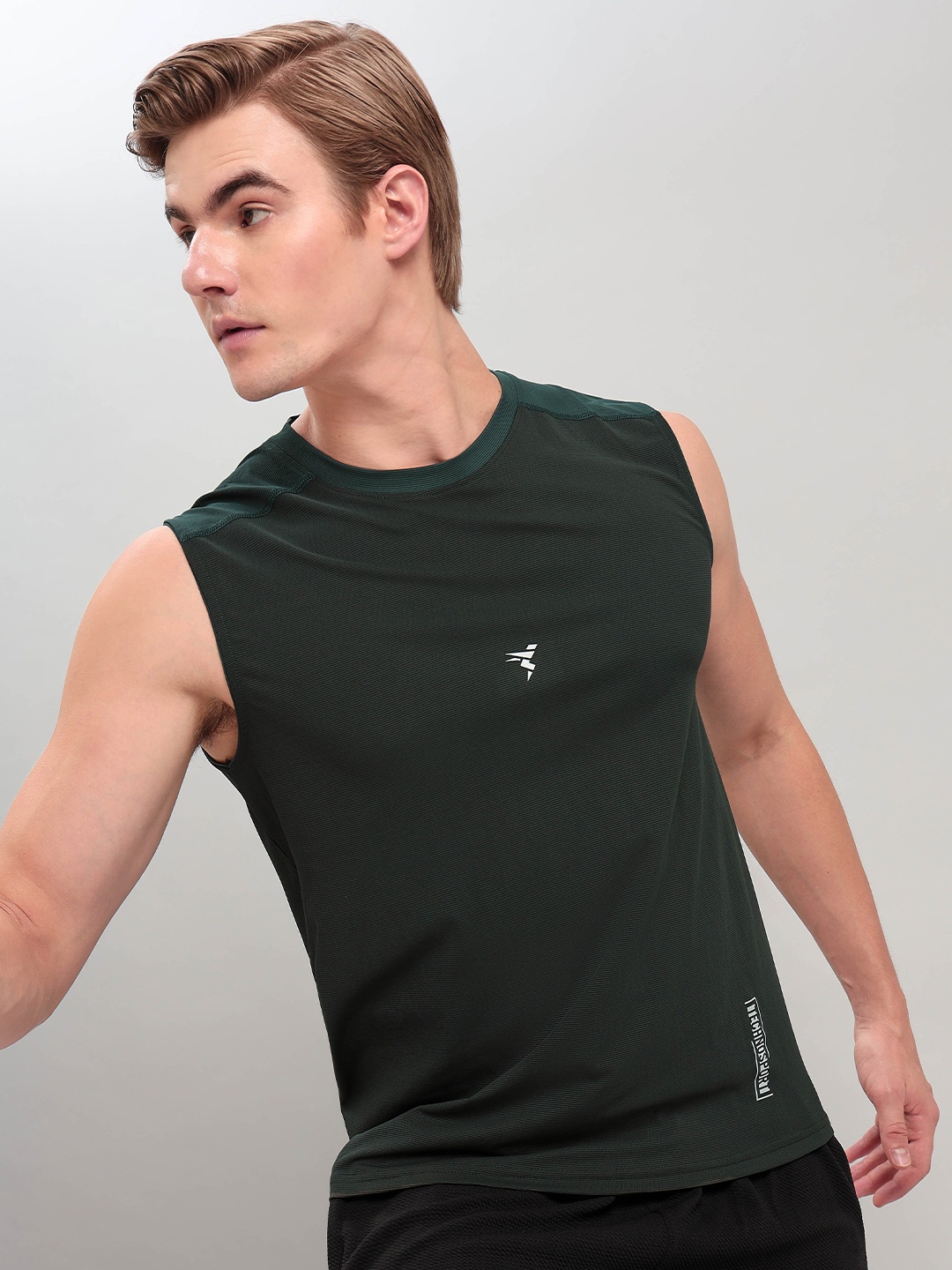 

Technosport Slim Fit Anti Odour Innerwear Gym Vest, Green