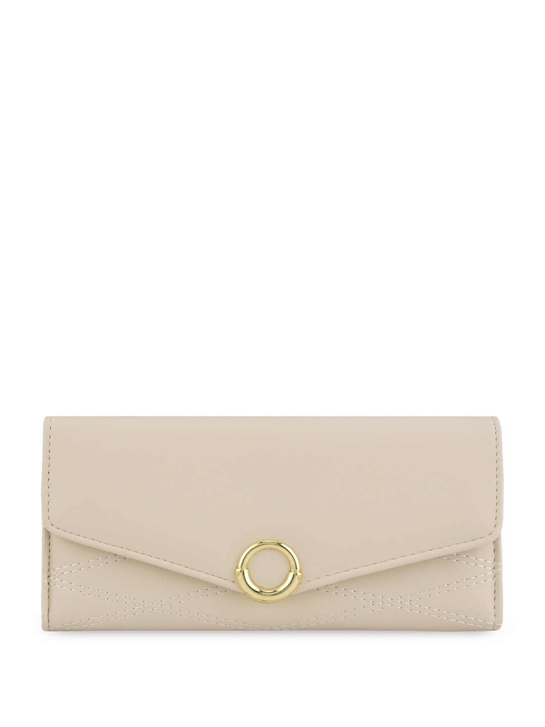 

E2O Women PU Two Fold Wallet, Beige