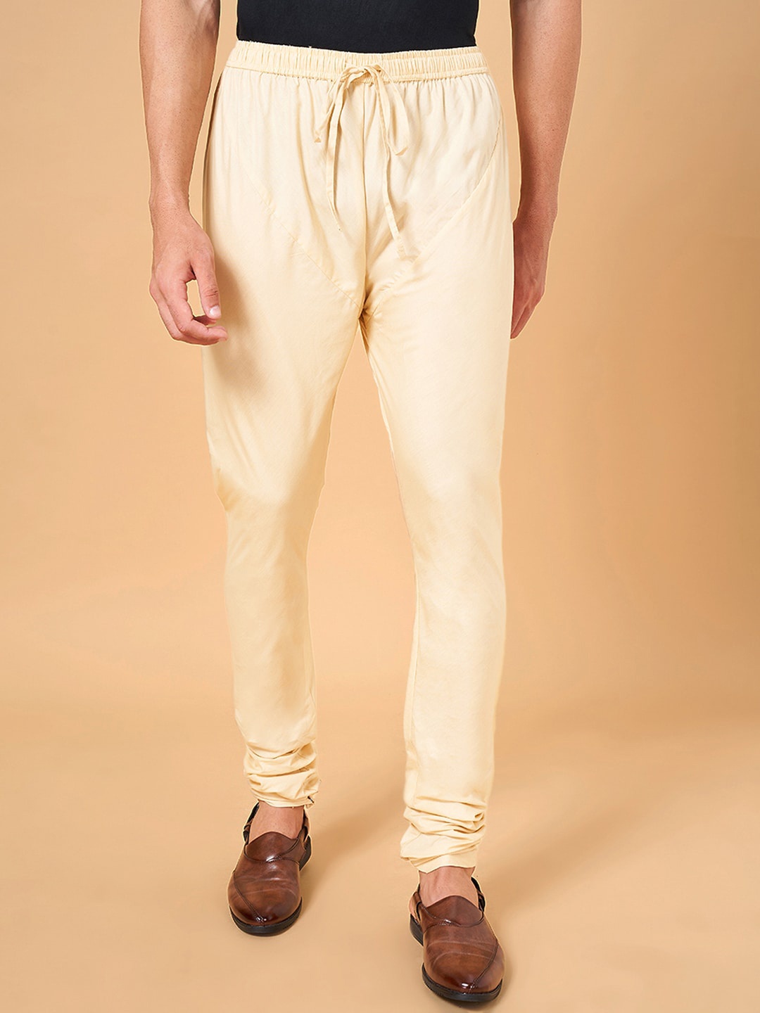 

indus route by Pantaloons Men Pure Cotton Churidar, Beige