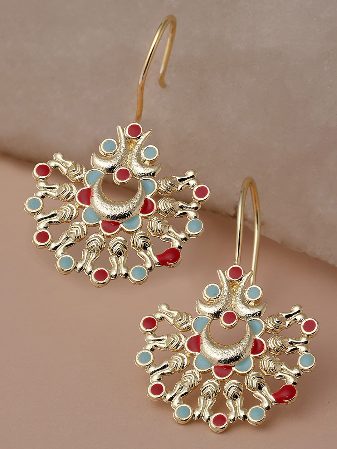 

KARATCART Gold Plated Contemporary Drop Earrings