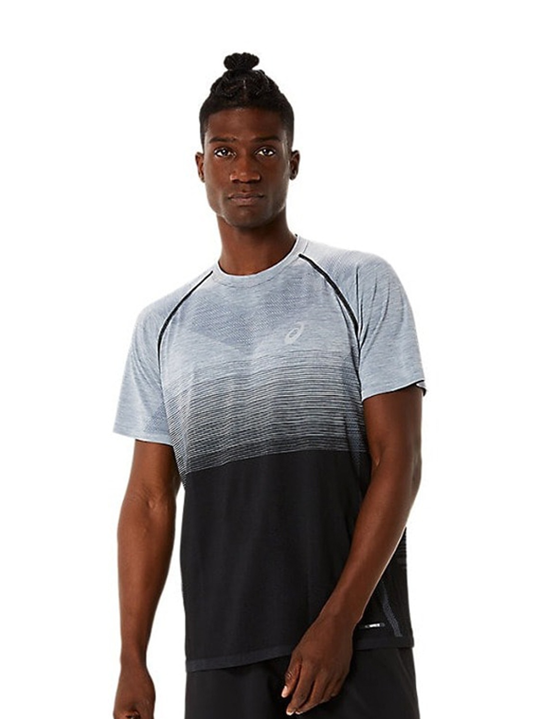 

ASICS Seamless SS Printed Raglan Sleeves Round Neck T-Shirt, Black