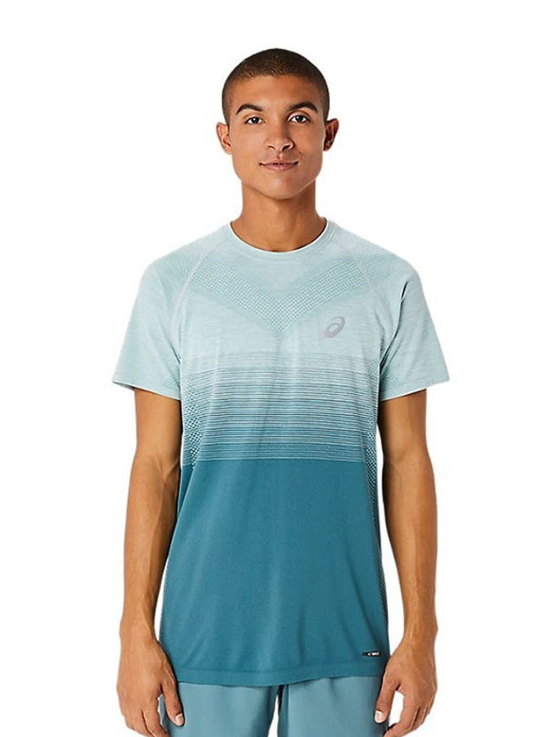 

ASICS Seamless SS Printed Round Neck T-Shirt, Green