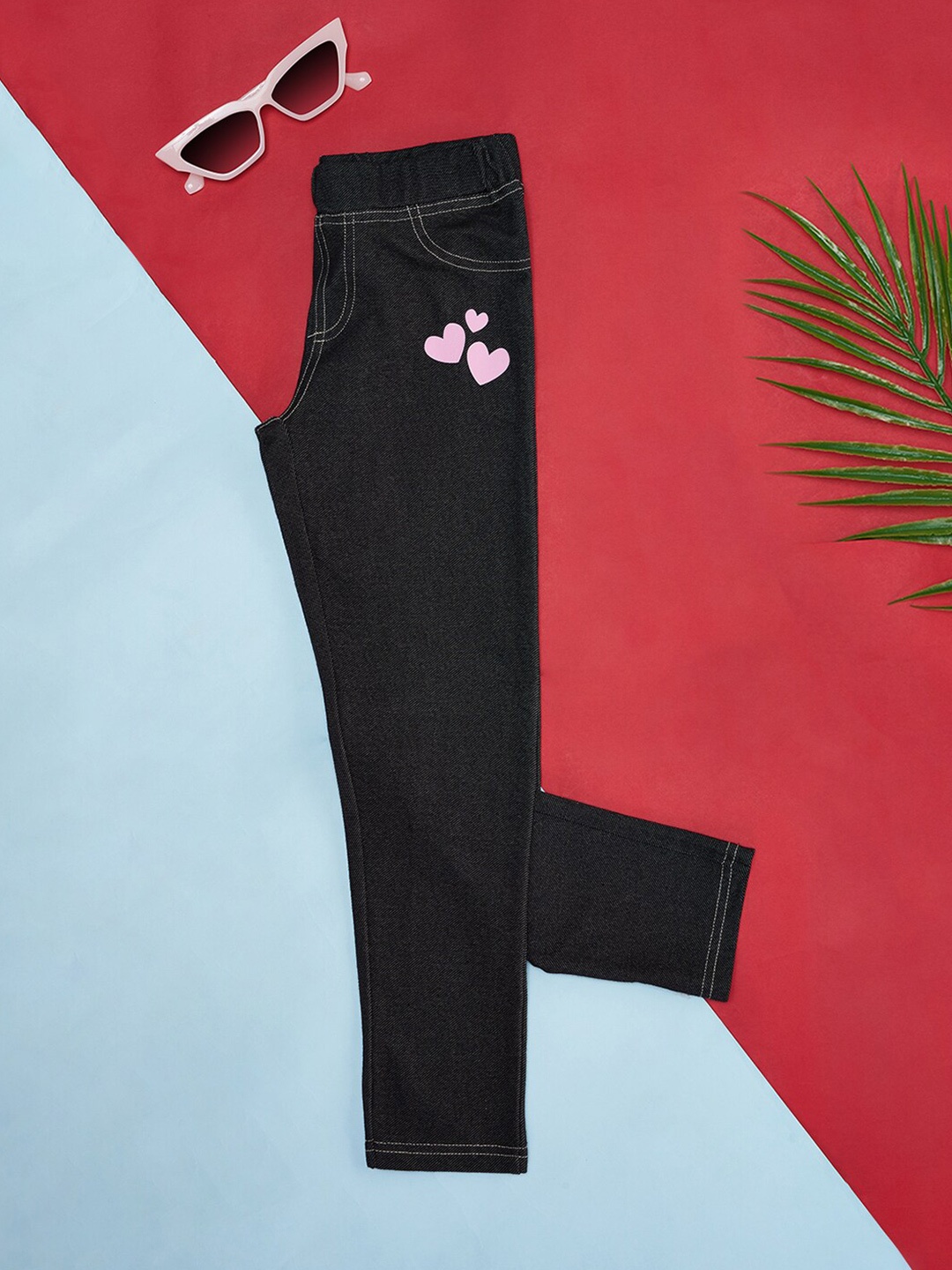 

YU by Pantaloons Girls Mid-Rise Jeggings, Black