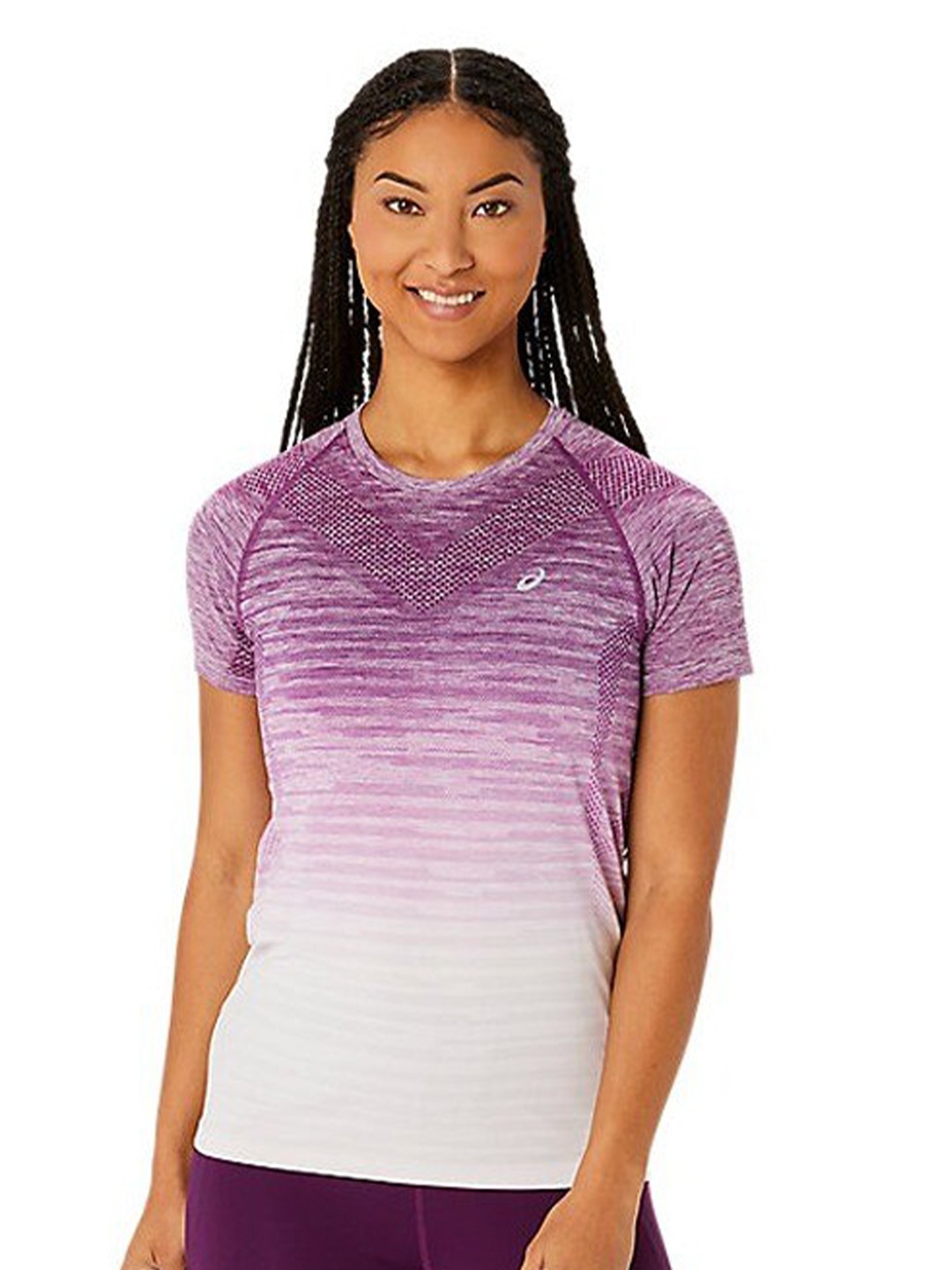 

ASICS Seamless SS Printed Raglan Sleeves T-shirt, Purple