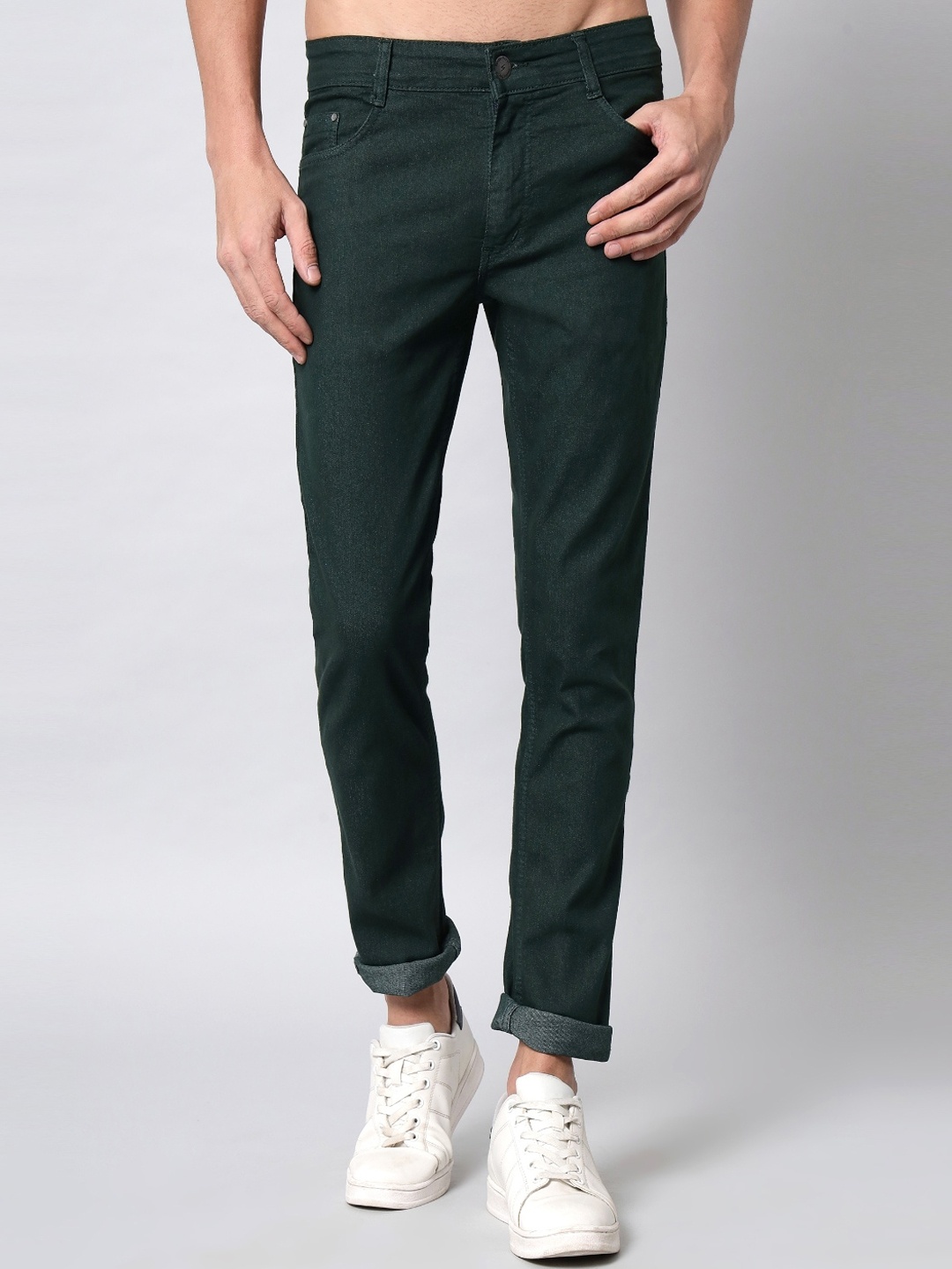 

STUDIO NEXX Men Slim Fit Stretchable Jeans, Green