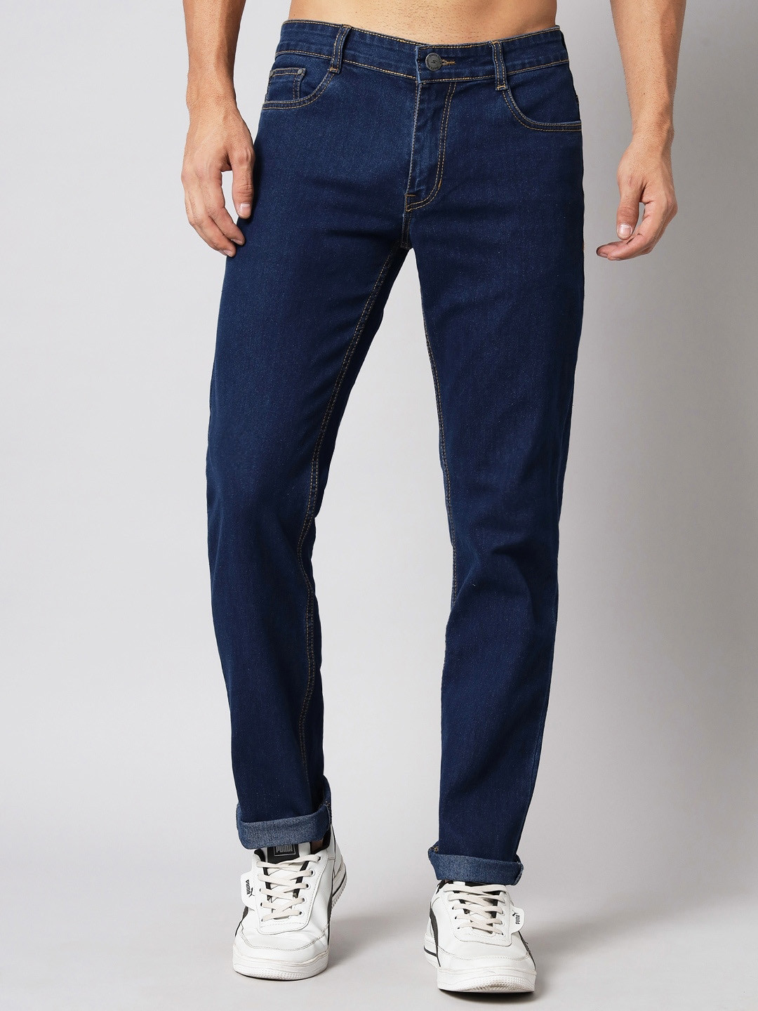 

STUDIO NEXX Men Clean Look Stretchable Jeans, Blue