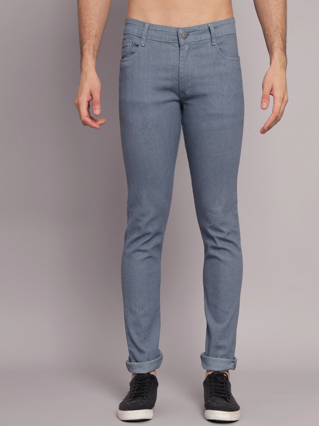 

STUDIO NEXX Men Slim Fit Cotton Stretchable Jeans, Grey