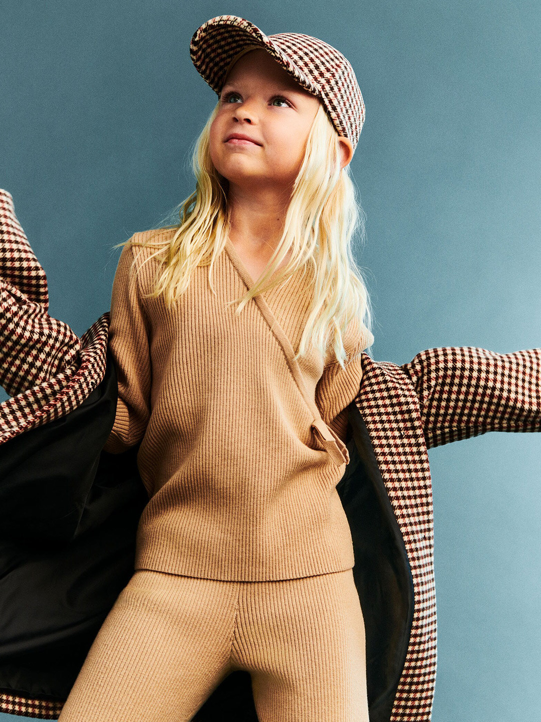 

H&M Girls Wrapover Top, Beige
