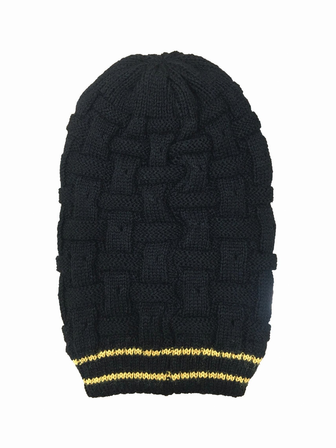 

Gajraj Kids Self Design Woolen Monkey Cap, Black