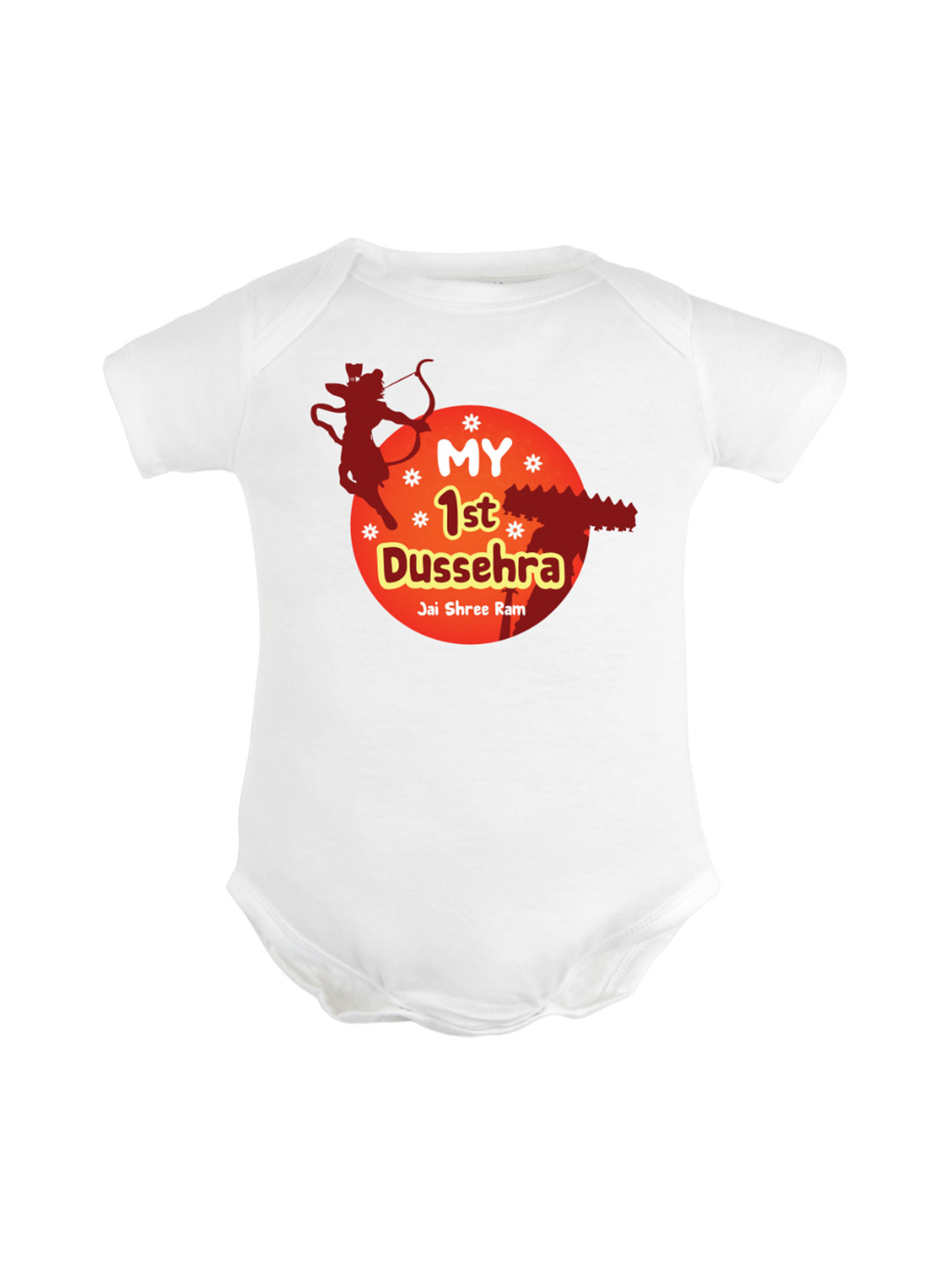 

FFLIRTYGO Infants Printed Pure Cotton Bodysuit, White