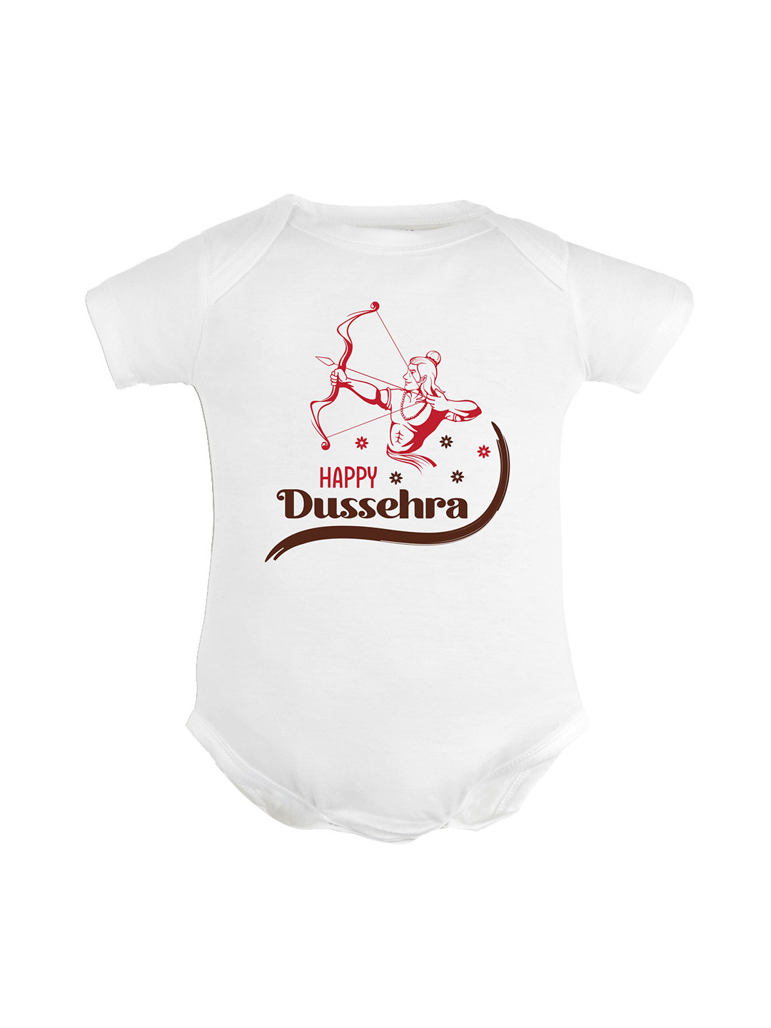 

FFLIRTYGO Infants Printed Pure Cotton Bodysuit, White