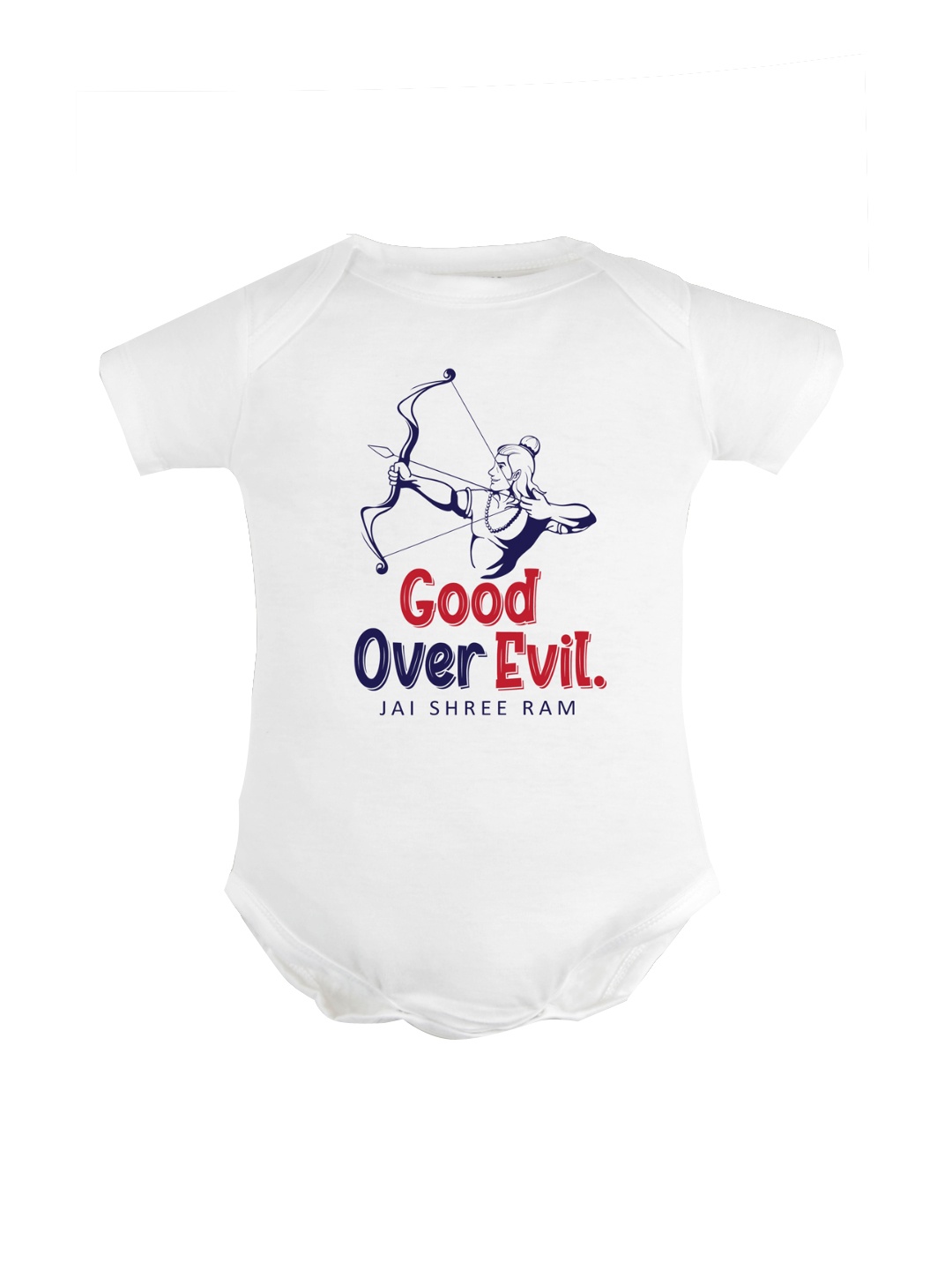 

FFLIRTYGO Infants Dussehra Printed Pure Cotton Bodysuit, White