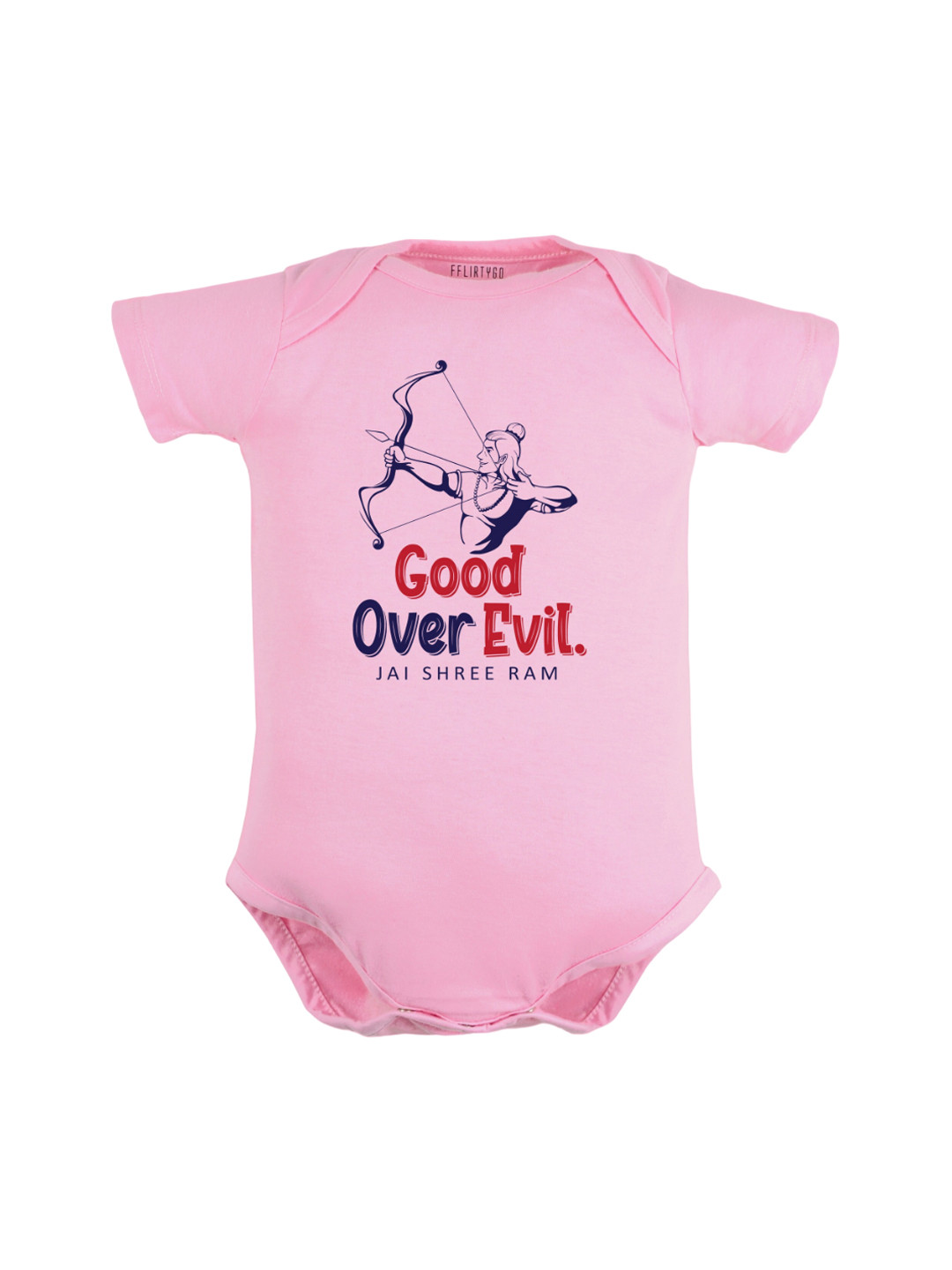 

FFLIRTYGO Infants Printed Pure Cotton Bodysuit, Pink