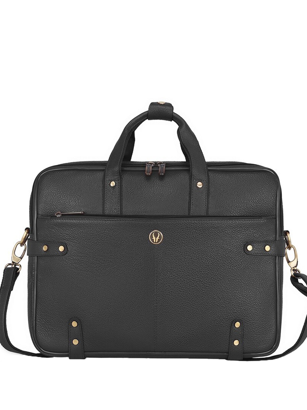 

WildHorn Men Leather Laptop Bag, Black