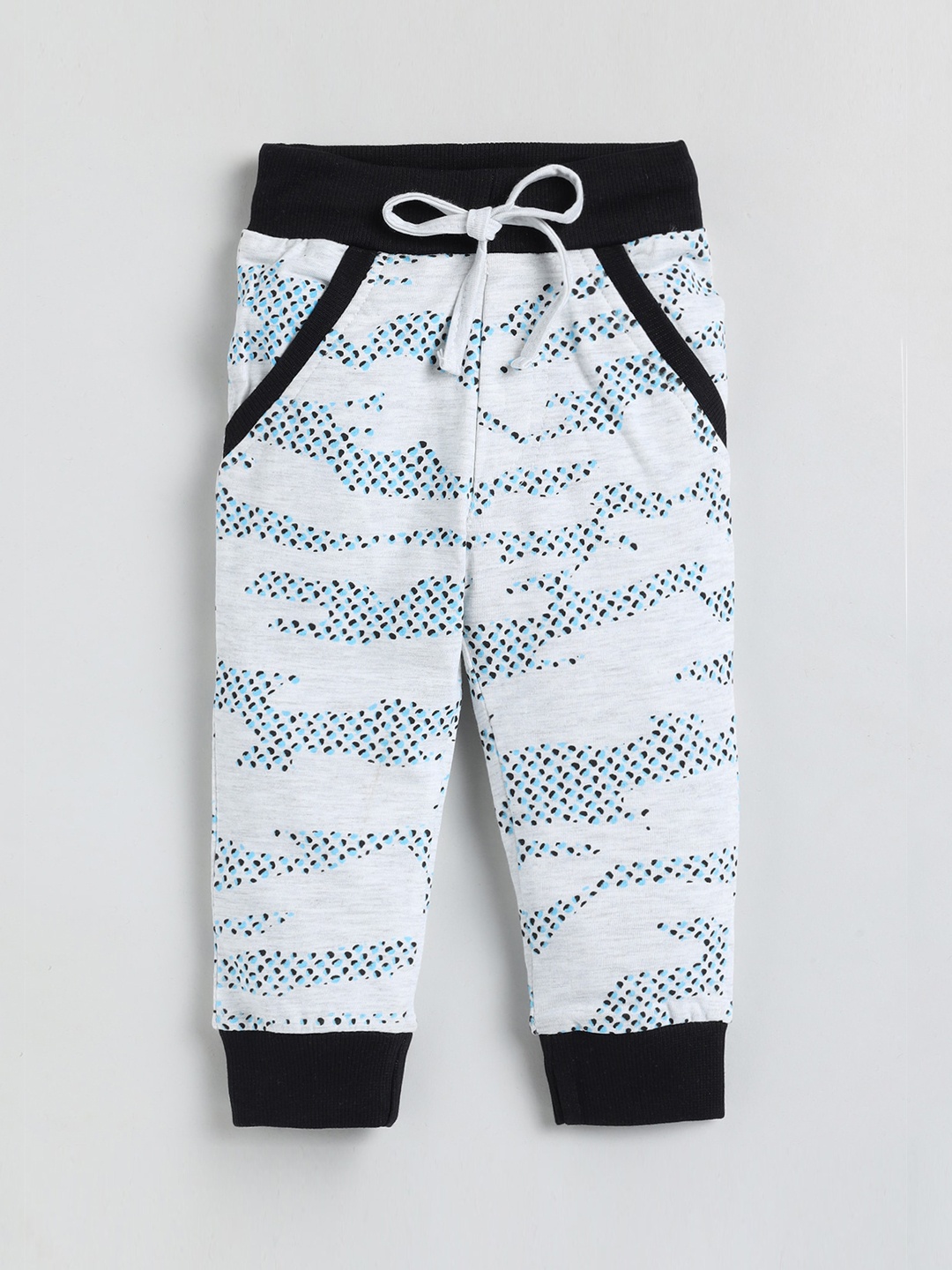 

Olio Kids Boys Printed Cotton Joggers, White