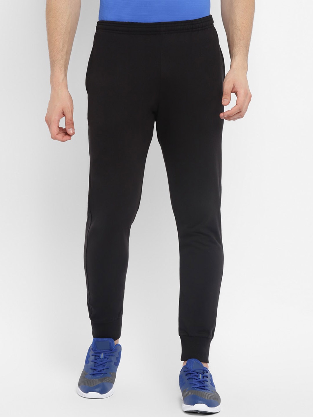

NIVIA Men Mid-Rise Slim-Fit Joggers, Black