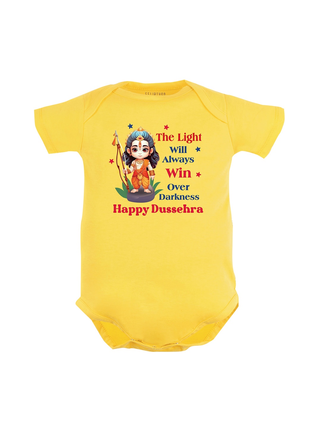 

FFLIRTYGO Infants Printed Pure Cotton Bodysuit, Yellow