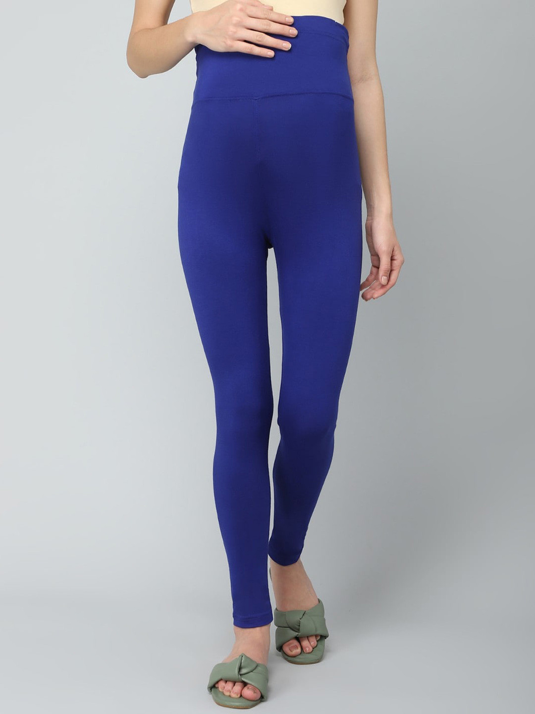 

House Of Zelena Ankle-Length Maternity Leggings, Blue