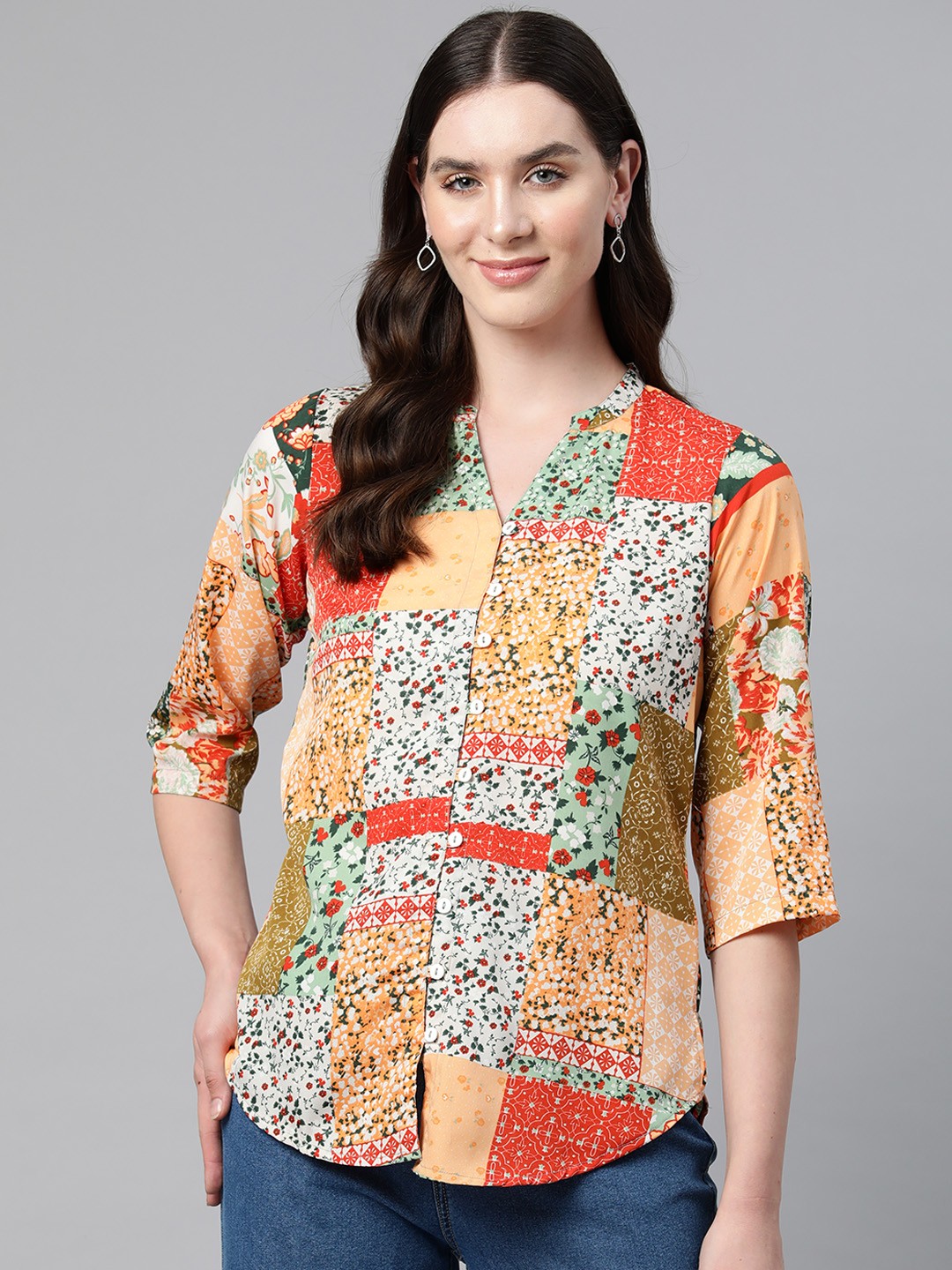 

Ayaany Women Floral Opaque Printed Casual Shirt, Multi