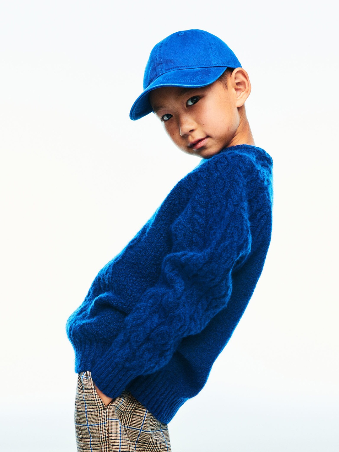 

H&M Boys Cable-Knit Jumper, Blue