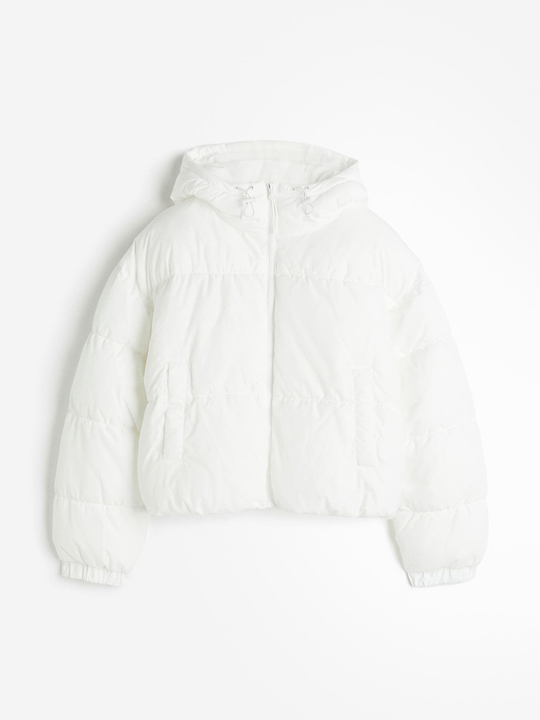 

H&M Hooded Puffer Jacket, White