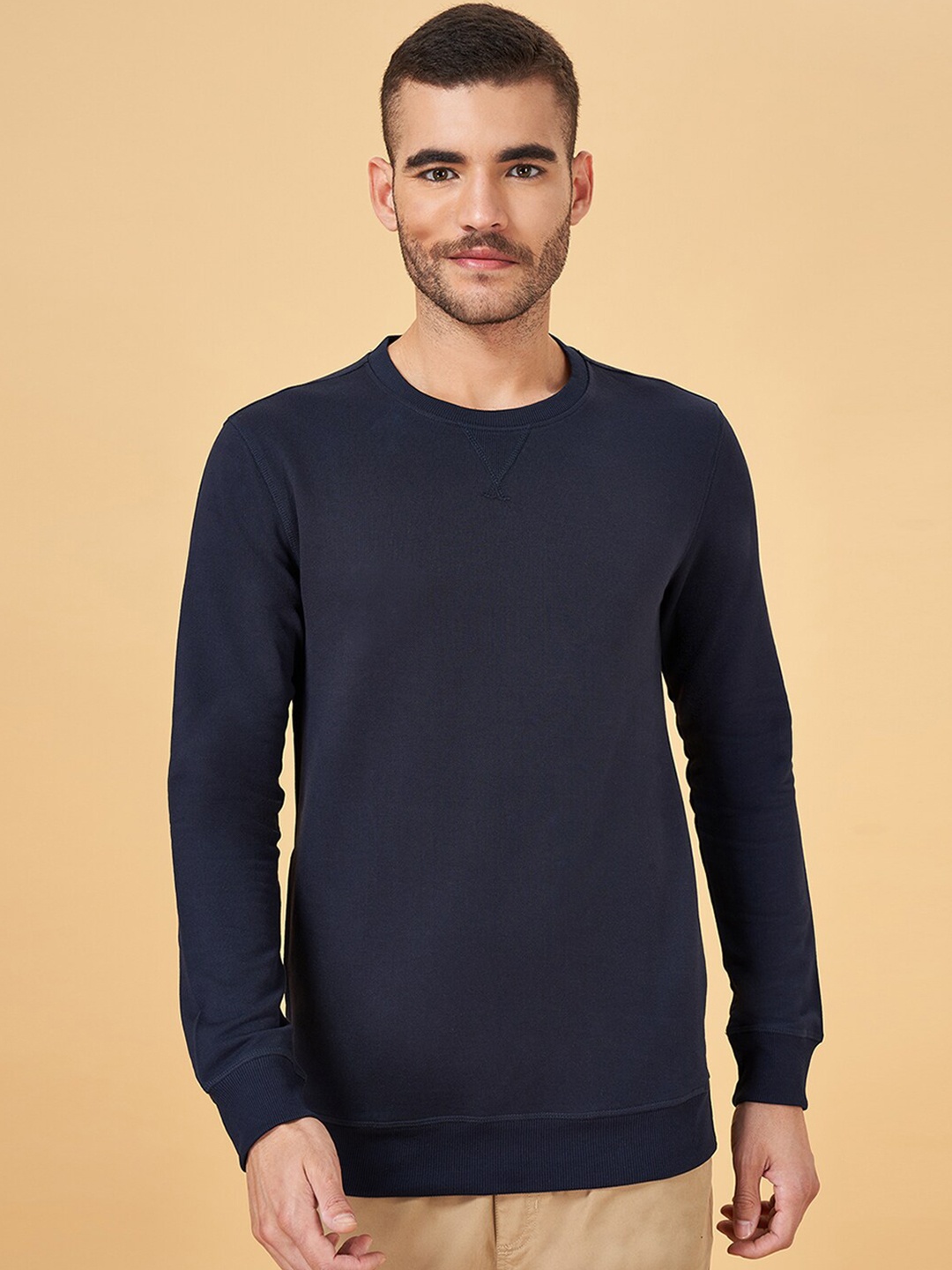 

Urban Ranger by pantaloons Round Neck Pullover, Navy blue