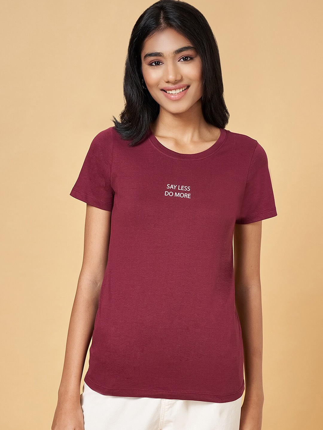 

Honey by Pantaloons Round Neck Cotton T-shirt, Red