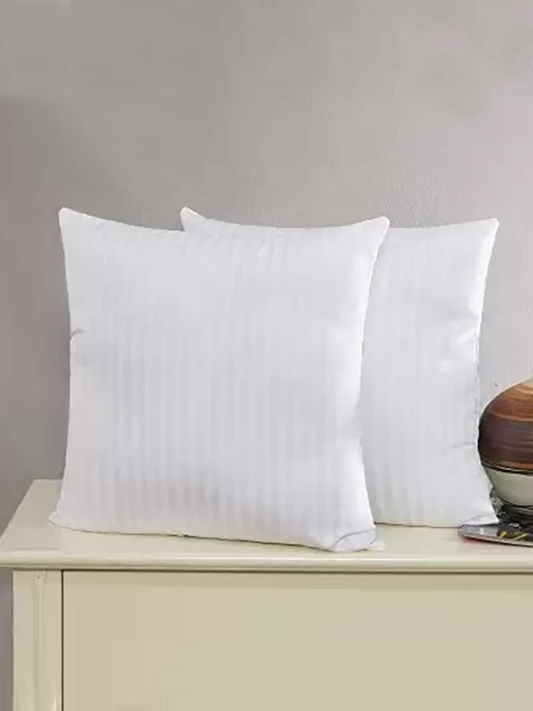 

Cloth Fusion 2 Pcs White Striped Sleep Pillows
