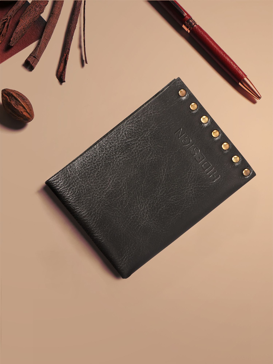 

Hidesign Men Leather Two Fold Wallet, Black