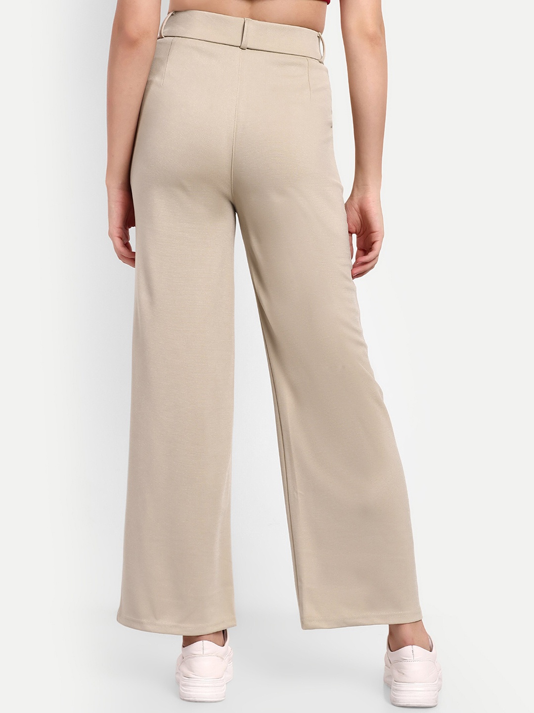 

BROADSTAR Women Pleated Korean Pants, Beige
