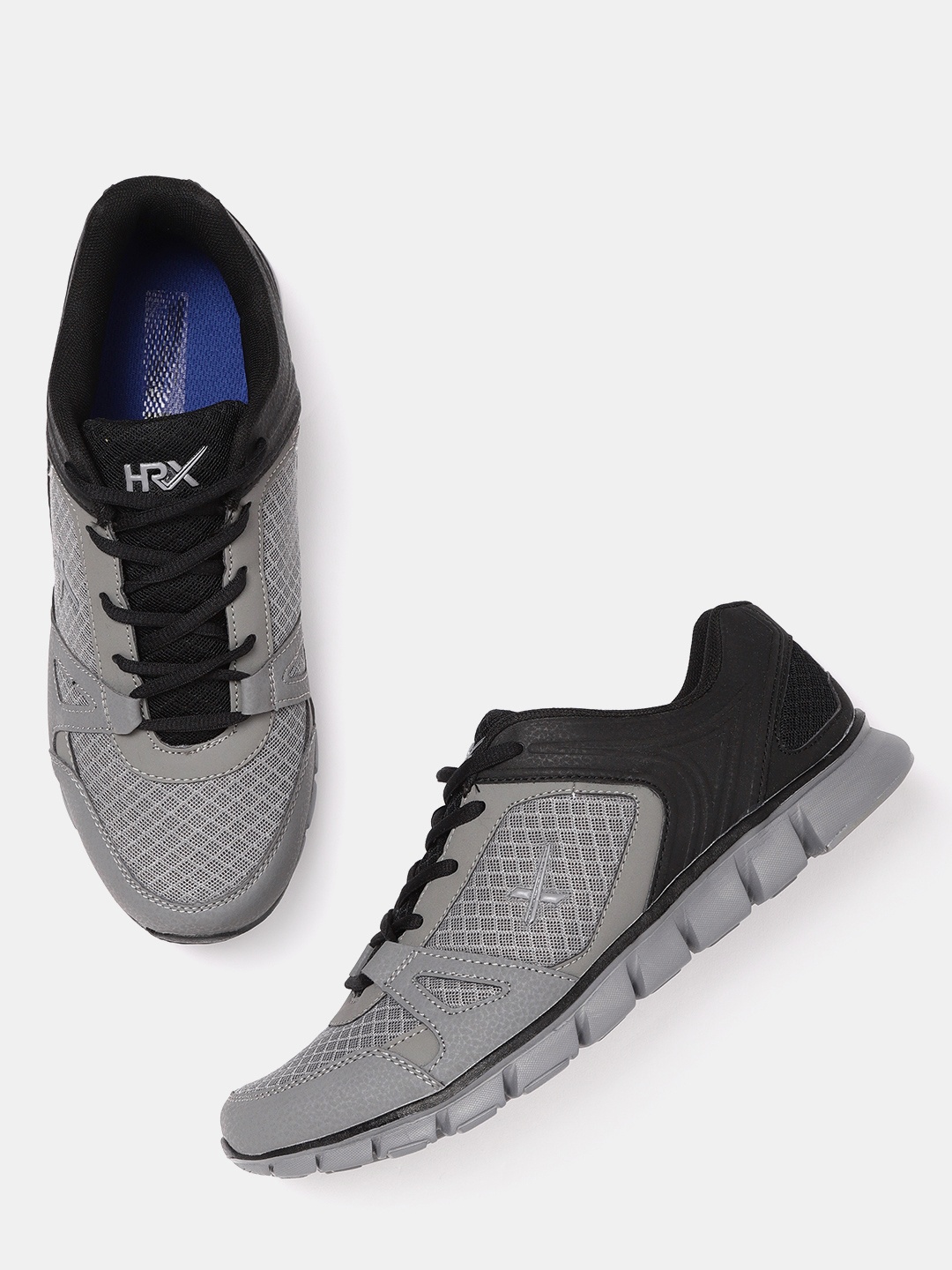 

HRX by Hrithik Roshan Men Grey & Black Colourblocked Core 1.0 Running Shoes