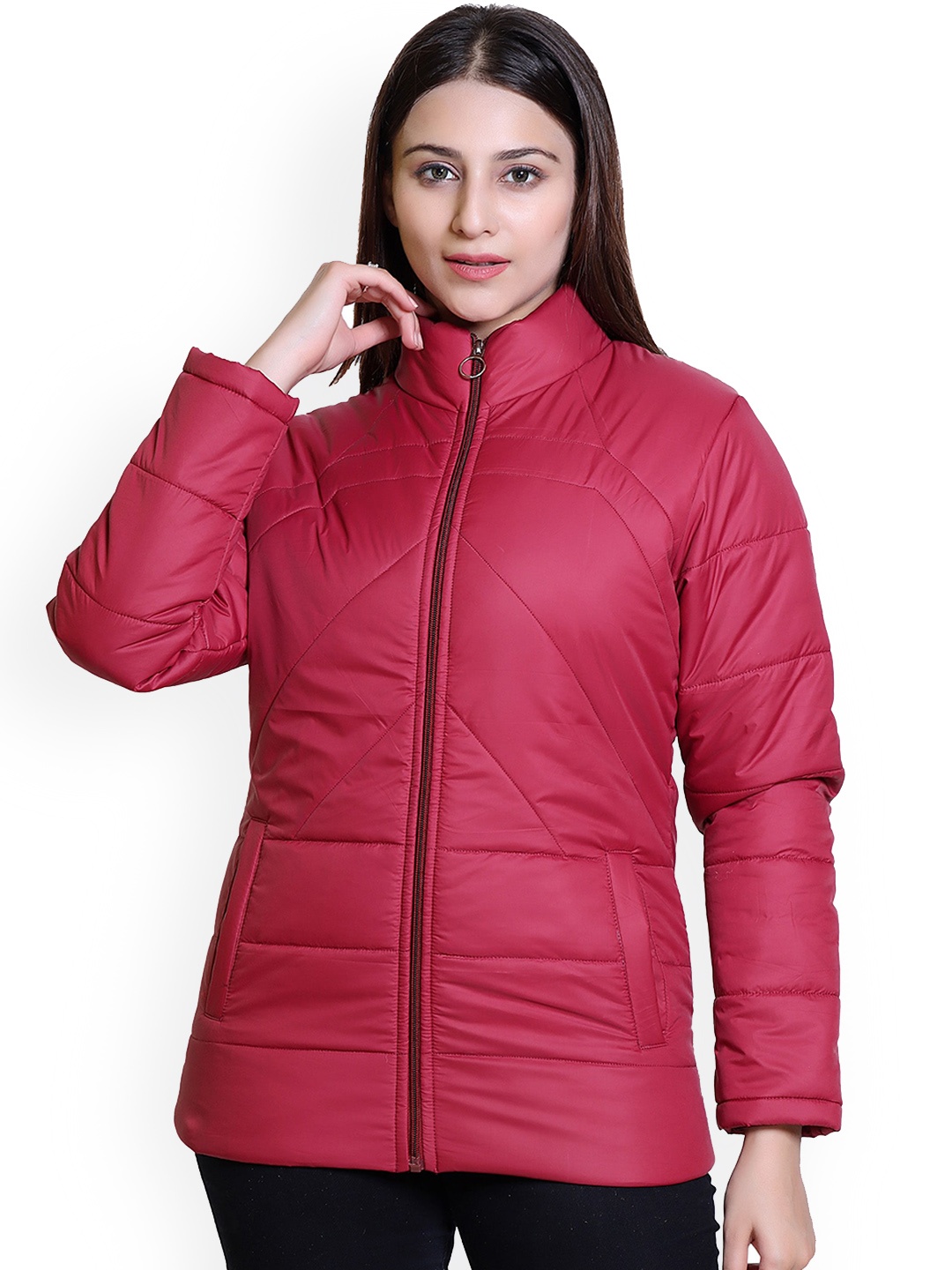 

Brazo Lightweight Longline Padded Jacket, Maroon