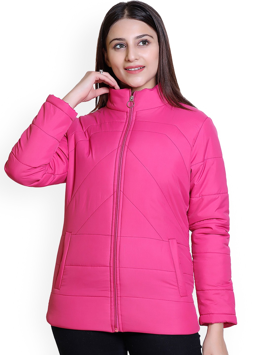

Brazo Lightweight Longline Padded Jacket, Pink