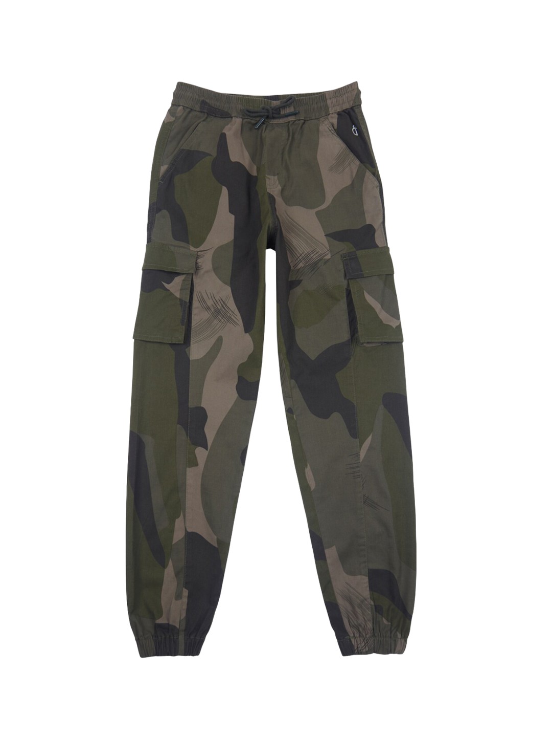 

Gini and Jony Boys Camouflage Printed Straight Fit Joggers Trousers, Green
