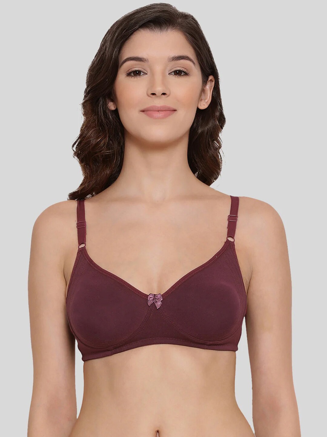 

LYRA Combed Cotton Seamless Moulded Encircled Medium Coverage T-shirt Bra, Maroon