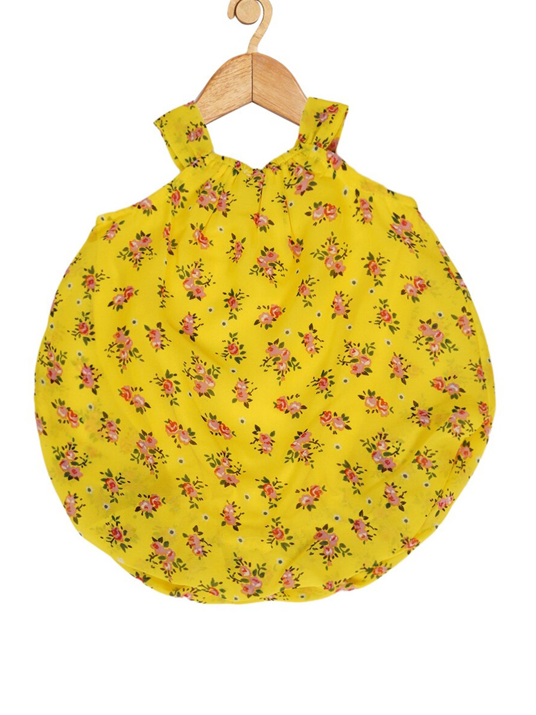 

Creative Kids Girls Floral Printed Sleeveless Balloon Dress, Yellow