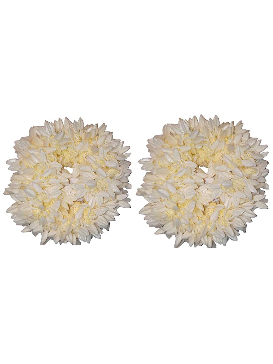 

DN Creation Set Of 2 Beaded Bun Hair Accessory Set, White