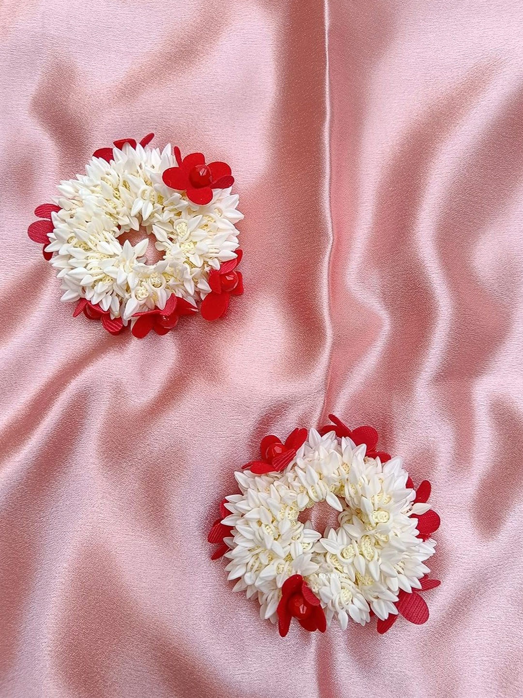 

DN Creation Set of 2 Beaded Bun Hair Accessory Set, White