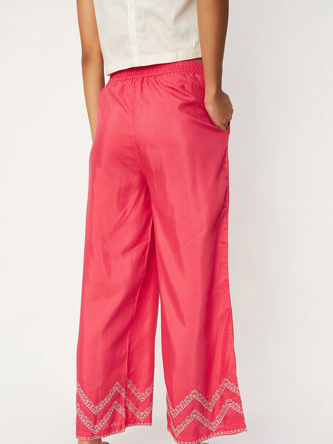 

max Ethnic Motifs Hem Design Palazzo, Red
