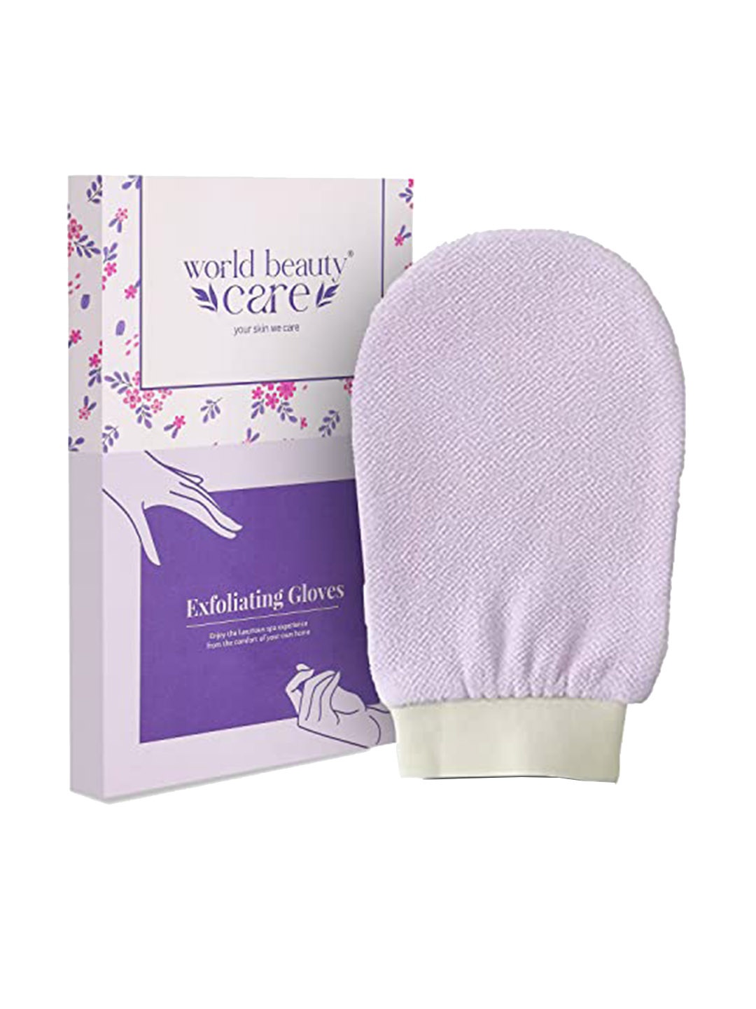 

WBC WorldBeautyCare Purple Double layered Hammam Gloves