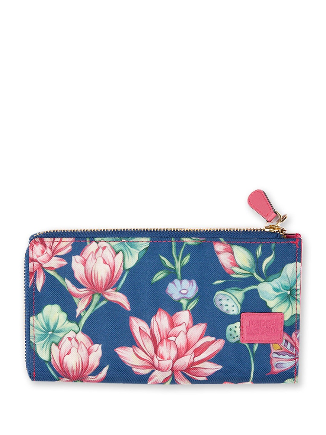 

happywagon Women Floral Printed Two Fold Wallet, Blue