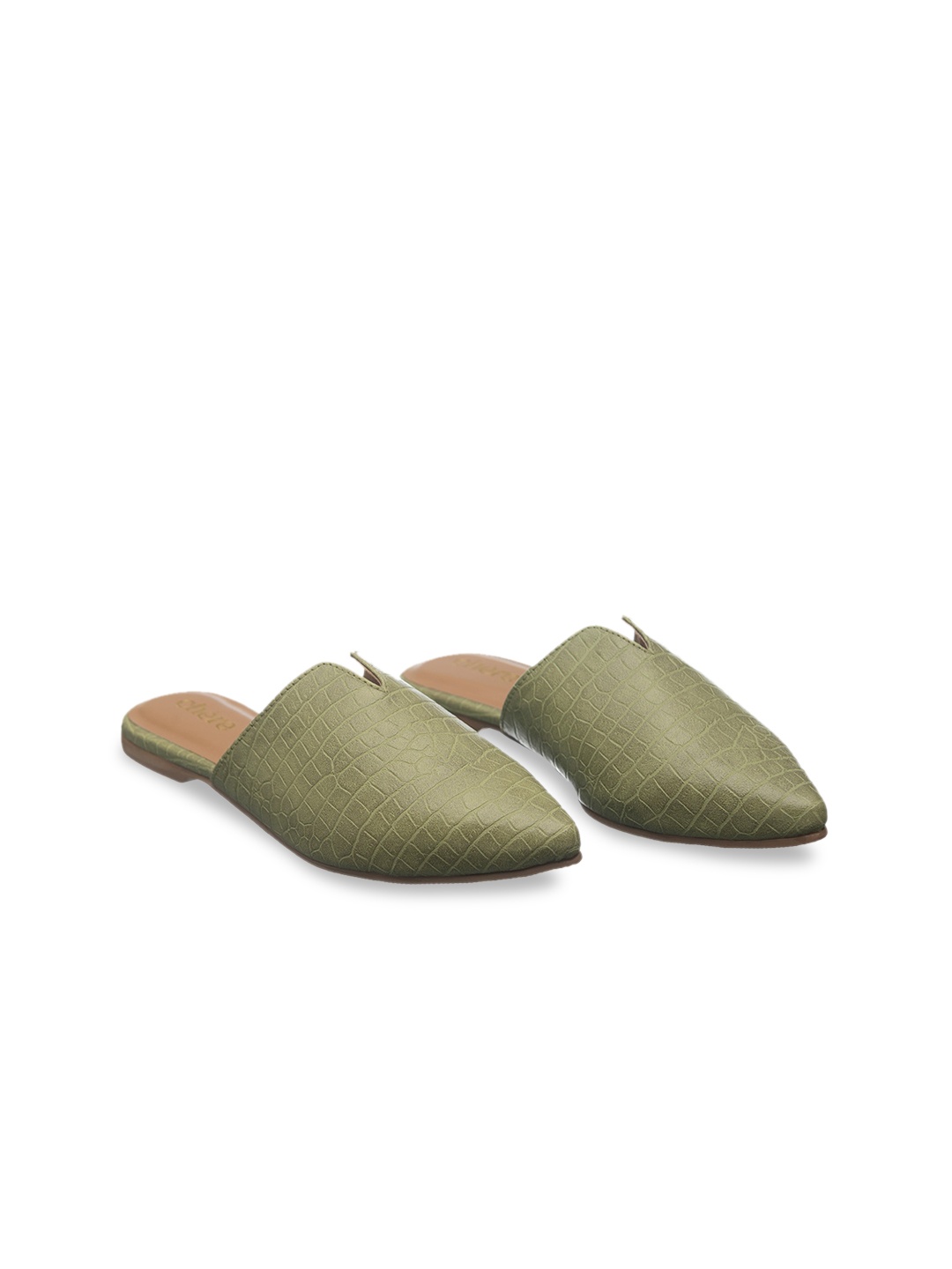 

Chere Pointed Toe Mules Flats, Green