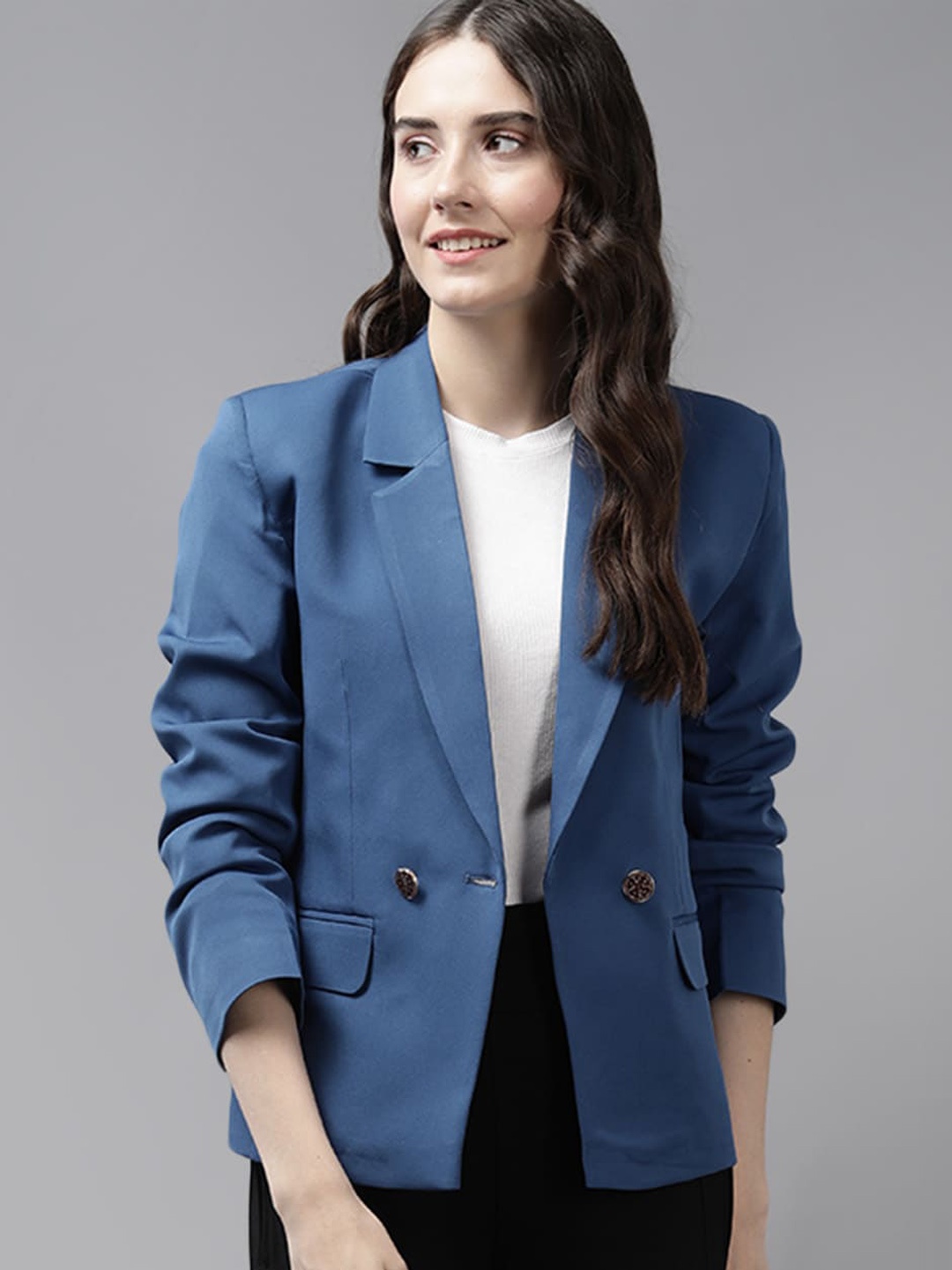 

Mast & Harbour Double Breasted Blazer, Blue