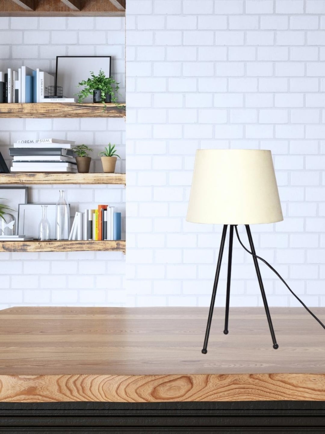 

ecofynd White & Black Metal Table Lamp